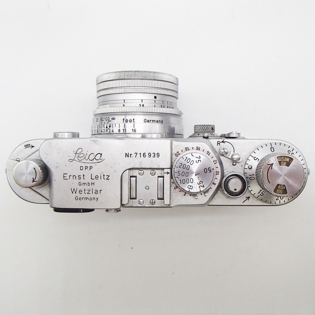 ライカ Leica DRP Ernst Leitz GmbH Wetzlar Germany f＝5cm 12　上から