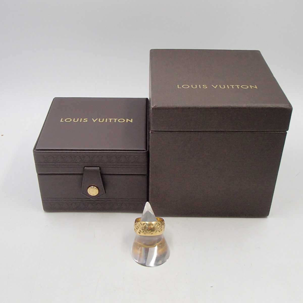 ルイ・ヴィトン LV Louis Vuitton プティット バーグ ガレア リング イエローゴールド #52 750 K18 LOUIS VUITTON 指輪　付属品
