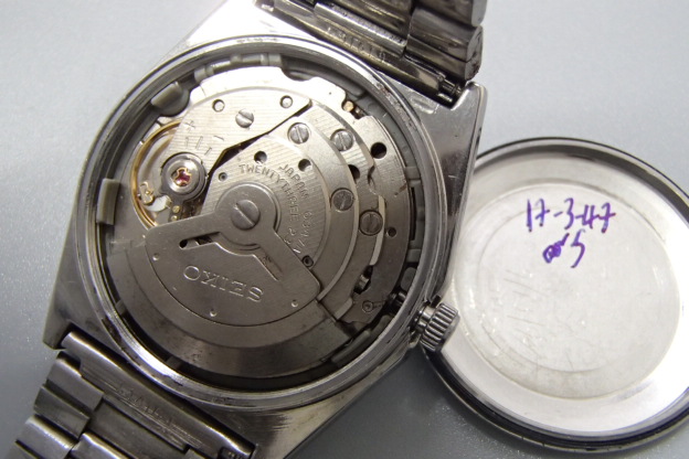 セイコー5　ムーンフェイズ　腕時計　6347-601A　自動巻き　23石　メンズ時計　コレクション　中身