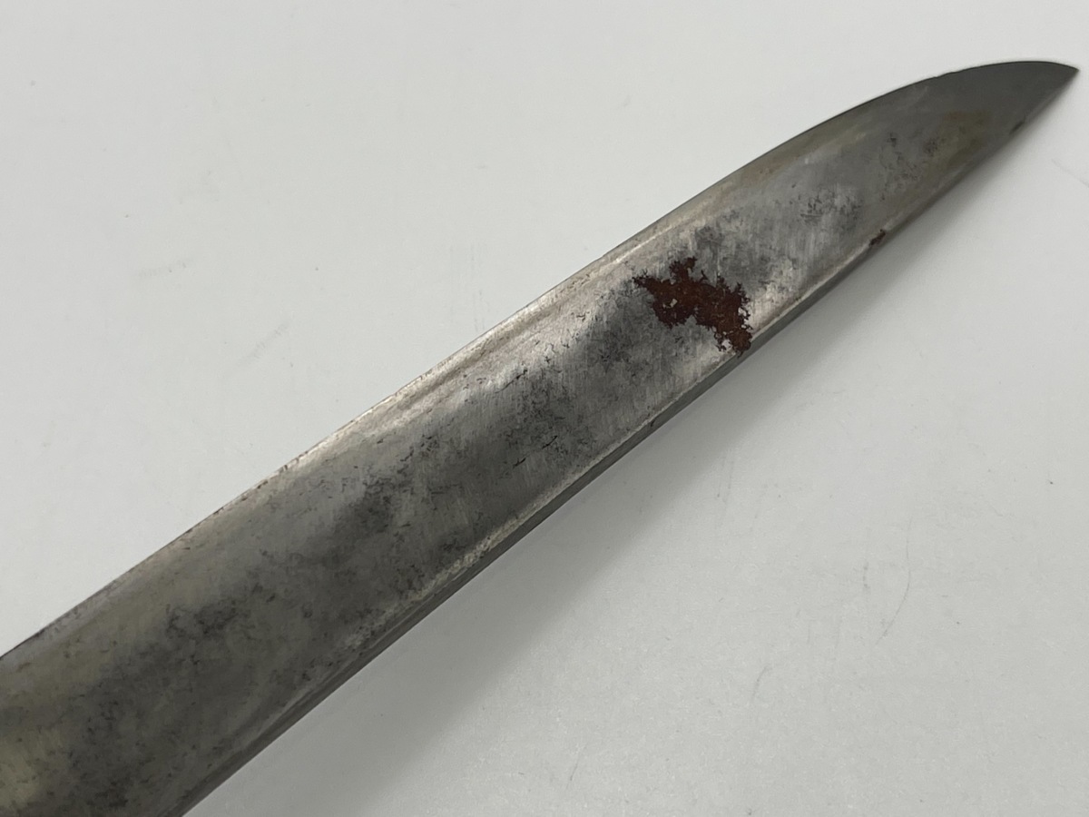 日本刀　刀　短刀　無銘　長さ16.7cm　刀身重量約110g　錆あり　刃こぼれ　刃