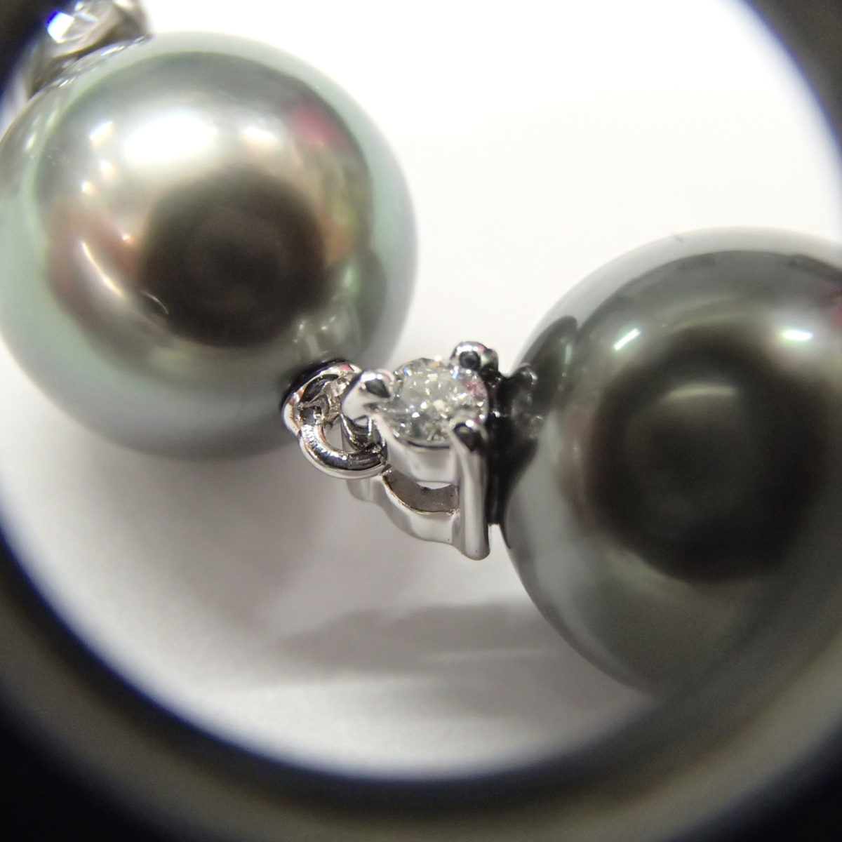 真珠 ペンダントトップ K18 D 0.14ct 約4.0ｇ パール ホワイトパール ブラックパール シルバーパール　メレダイヤ