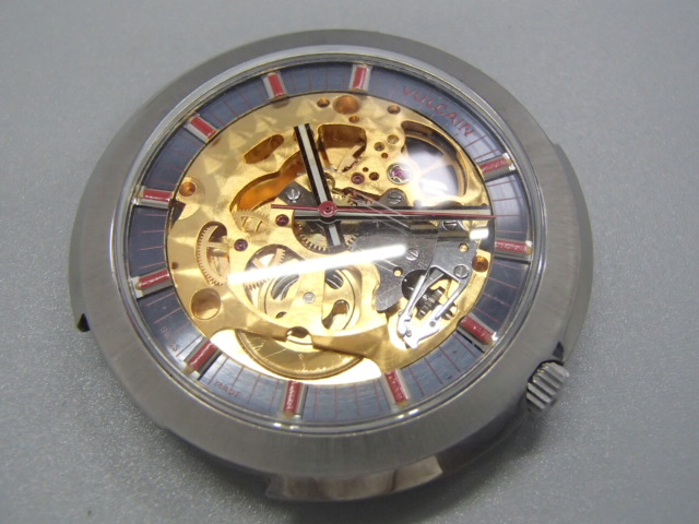 ヴァルカン　腕時計　スケルトン　22石　自動巻き　ケース・尾錠のみ　MSR　メンズ時計　　風防