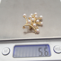 MIKIMOTO ミキモト パールブローチ  K18 約5.6g アクセサリー 真珠　重量