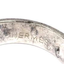 エルメス サイズ 20号 AG × チタニウム リング シルバーアクセサリー ケース付 メンズ アクセサリー 指輪 HERMES　刻印