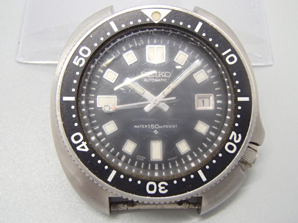 セイコー 腕時計 セカンドダイバー デイト 150m防水 6105-8110 自動巻き 