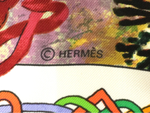 エルメス カレ90 Les Cheyennes シャイアン族 スカーフ 民族 馬 ファッション小物 レディース レッド系 HERMES　ロゴ