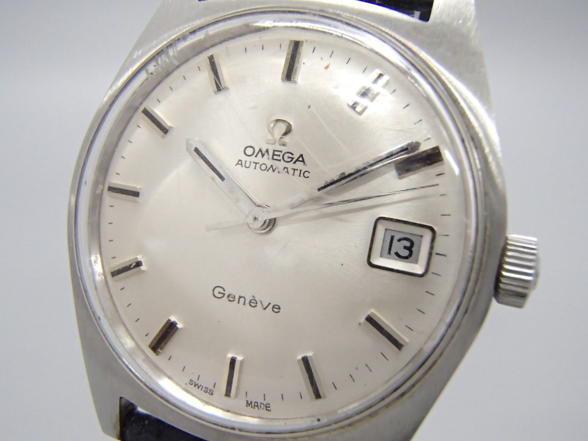 オメガ　ジュネーブ　オートマチック　腕時計　Cal.565　自動巻き　166.041　デイト　純正尾錠　メンズ時計　現状渡し　OMEGA　Geneve