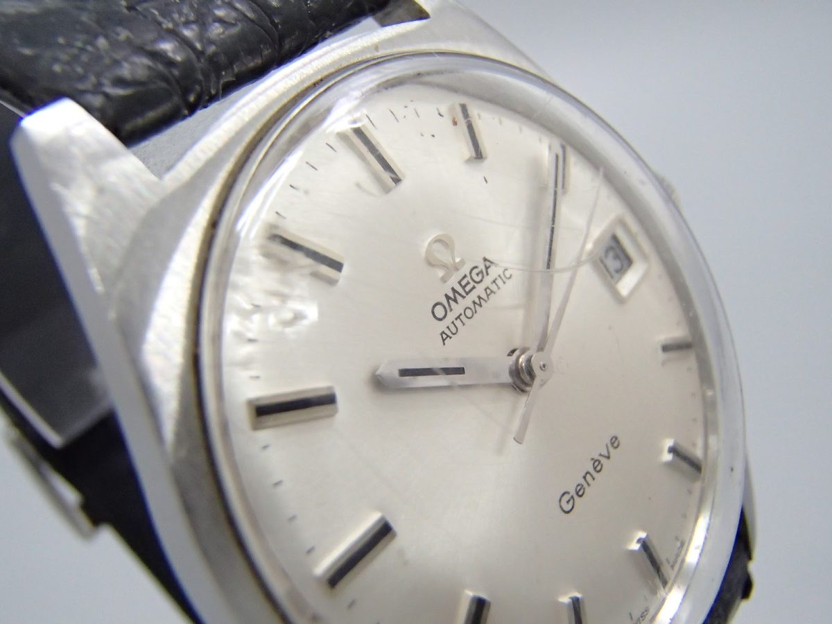 オメガ　ジュネーブ　オートマチック　腕時計　Cal.565　自動巻き　166.041　デイト　純正尾錠　メンズ時計　現状渡し　OMEGA　Geneve
