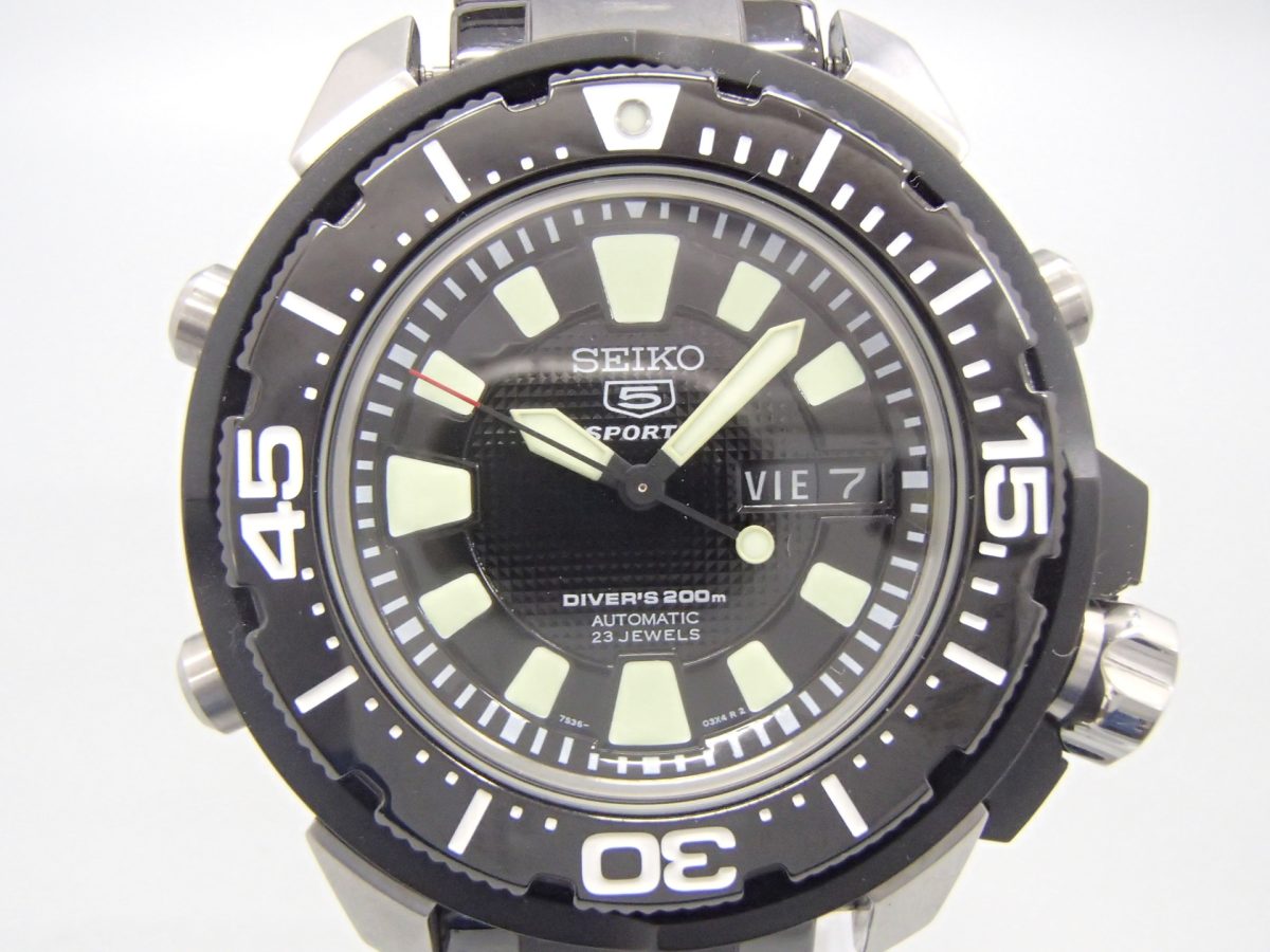 セイコー ファイブスポーツ 7S36-02S0 ダイバーズ フランケンモンスター自動巻 メンズ腕時計 SEIKO 5 DIVER 200m 現状渡し