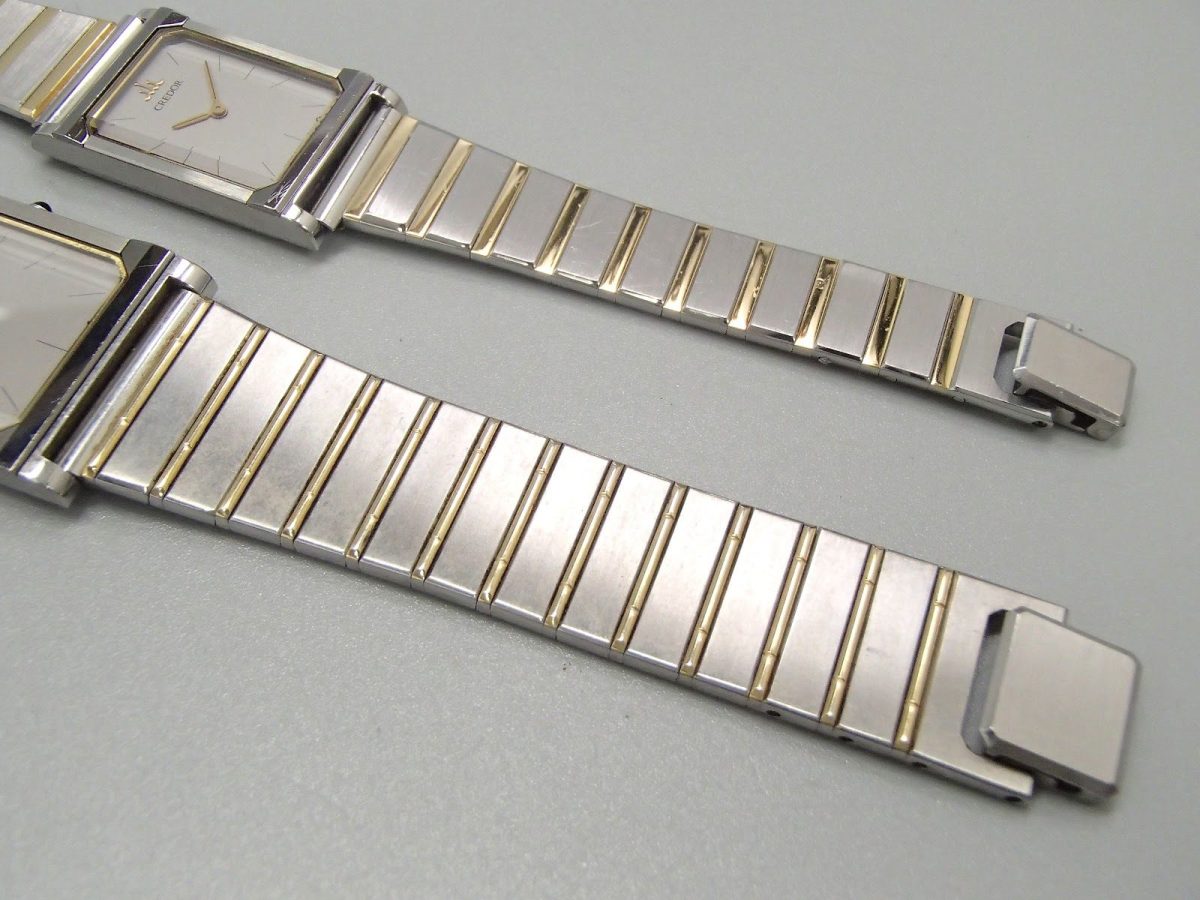 不動品 SEIKO セイコー クレドール 腕時計 2点セット 8420-6990  8420-6980  QZ ペアウォッチ レディース メンズ 