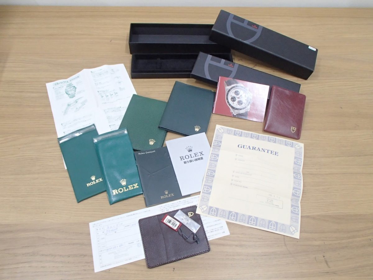 ロレックス　チューダー　保証書 ギャランティ 冊子 パスケース 保存袋 純正BOX ボックス 空箱 