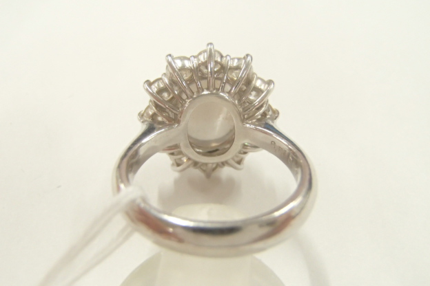 pt900 キャッツアイ リング 11.4g C6.51ct D1.89ct