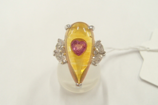 pt900 ｺﾞｰﾙﾃﾞﾝｻﾌｧｲｱ 13.7g 16.62ct 0.84ct 