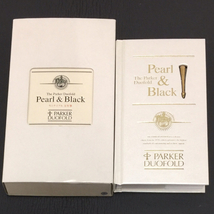 パーカー センテニアル 万年筆 Pearl _ Black DUOFOLD ペン先 18K 750 コンバーターカートリッジ式 付属品有り　