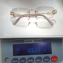 K18/750刻印 眼鏡 ピンクゴールド 総重量25.1g
