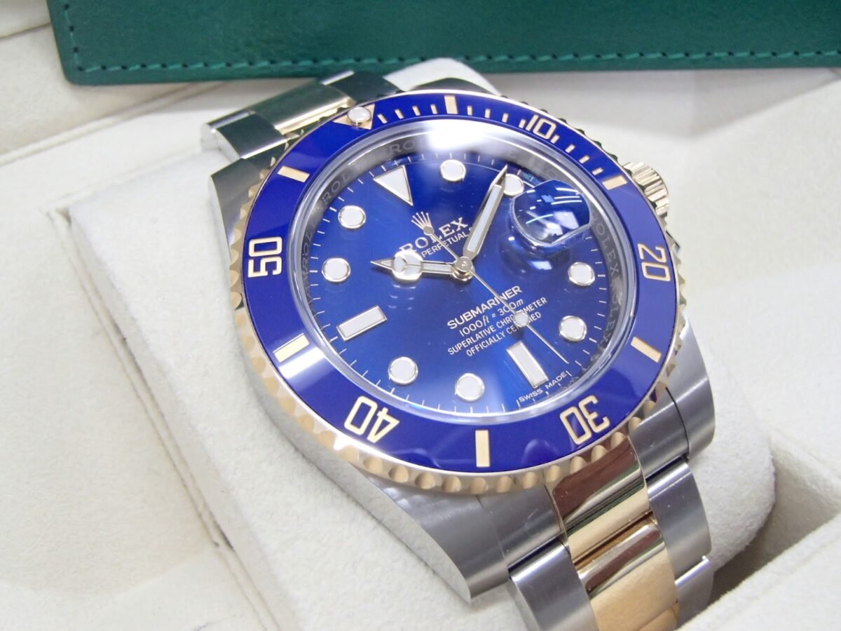 ROLEX サブマリーナ 116613LB ブルー文字盤 メンズ腕時計　箱、保証書、取扱説明書冊子セット 　グリーンタグ付き　余りコマ2個　可動品