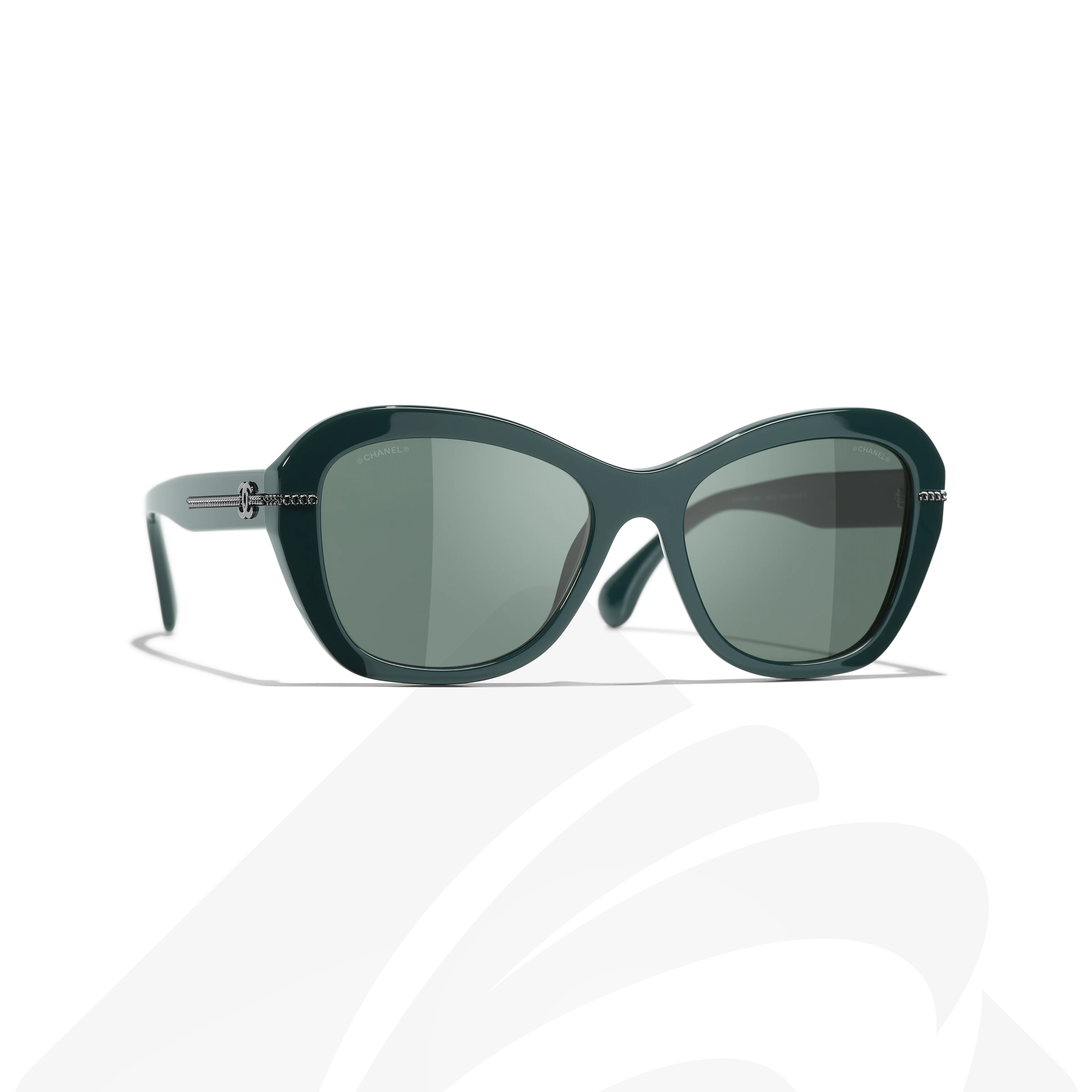 シャネル  バタフライ シェイプ アイウェア  素材:グリーン/バーガンディー/カーキ/ブラック/トータス 色:アセテート