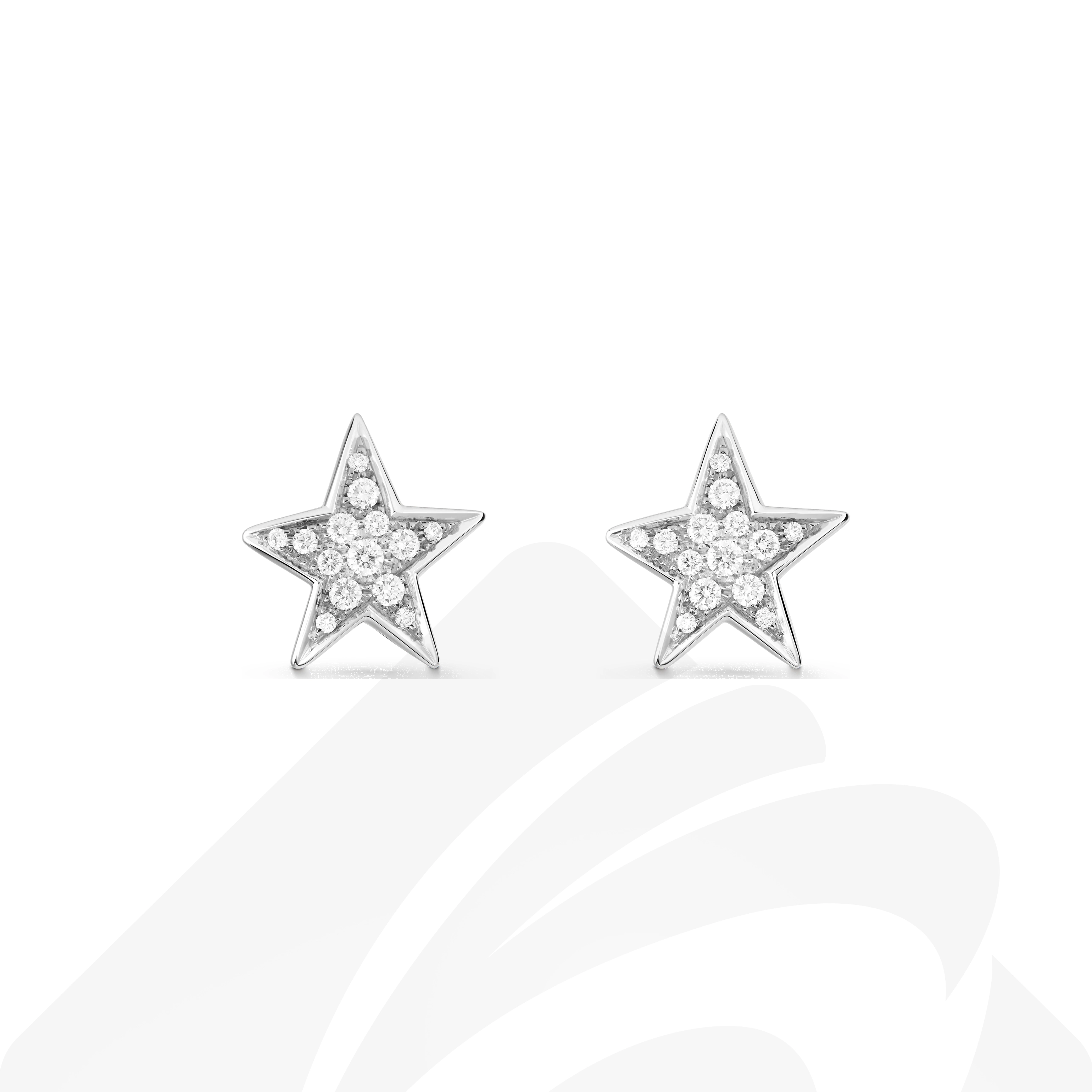 シャネル コメット コレクション イヤリング  素材:18Kホワイトゴールド、ダイヤモンド 色:ホワイトゴールド