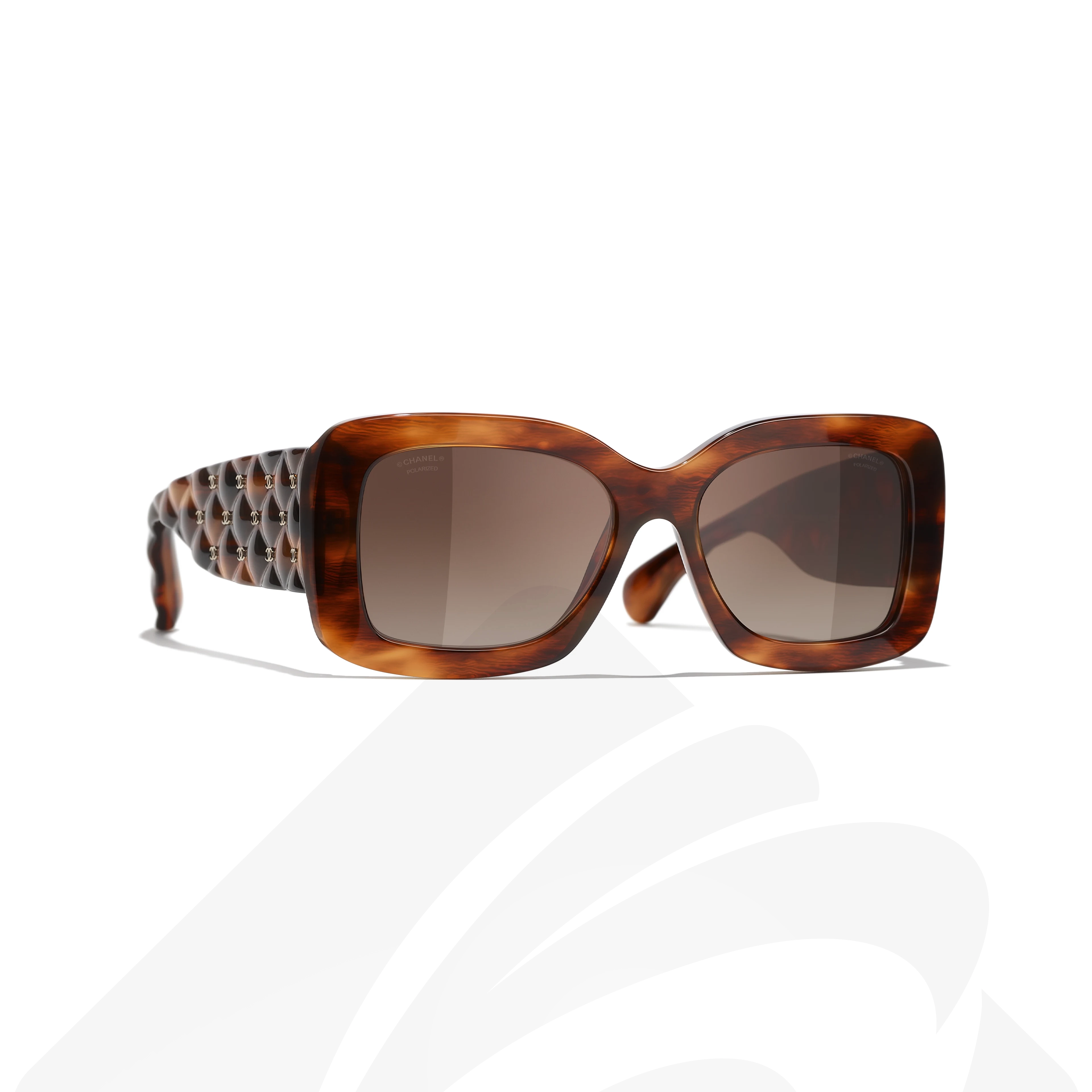 シャネル レクタングル シェイプ アイウェア  素材:トータス 色:アセテート