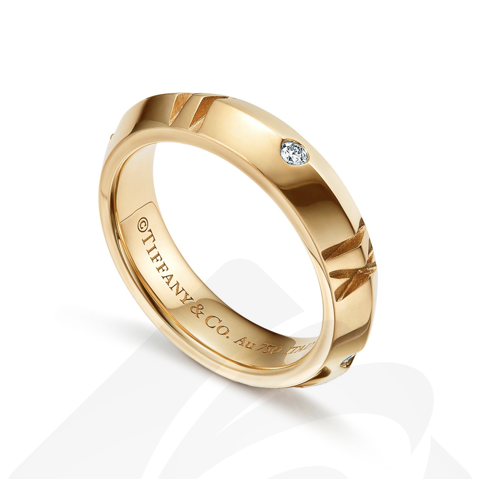 ティファニー アトラス X クローズド ナロー リング 素材:18K イエローゴールド、ダイヤモンド 色:--