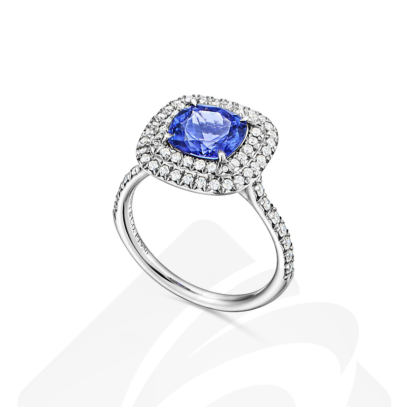 ティファニー ソレスト リング 素材:プラチナ、ダイヤモンド、タンザナイト 色:--