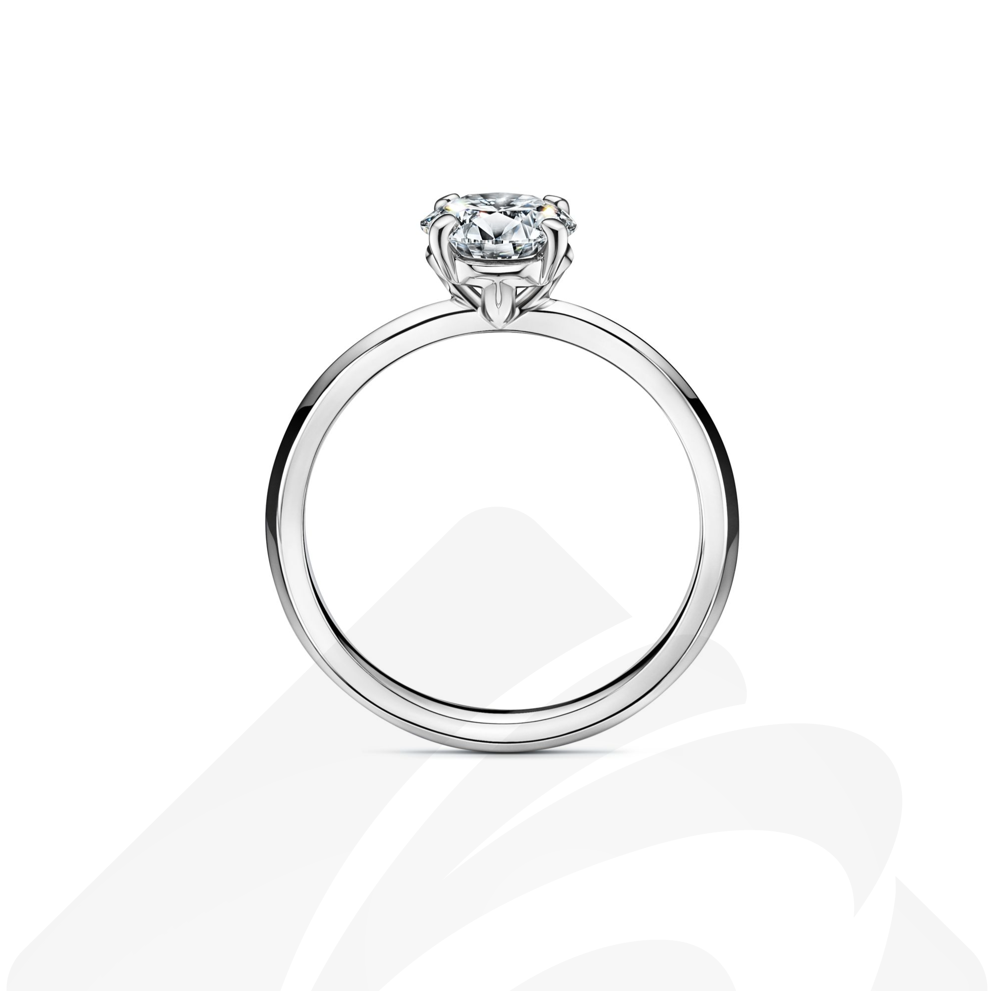 ティファニー トゥルー エンゲージメント リング ラウンド ブリリアント カット ダイヤモンド & プラチナ ダイヤモンド バンド 素材:プラチナ、ダイヤモンド 色:--