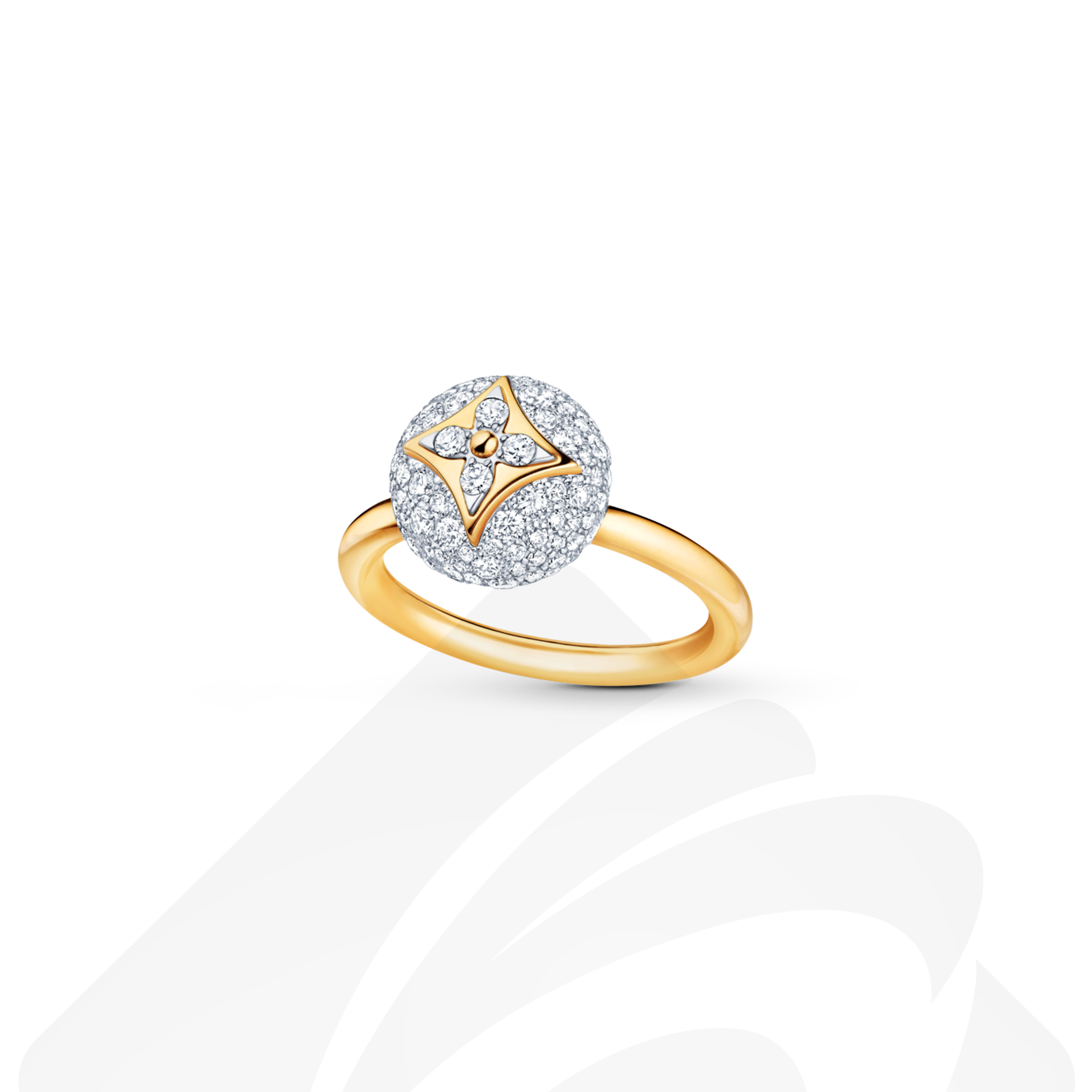 ルイ・ヴィトン リング カラー ブロッサム(イエローゴールド×ダイヤモンド)  素材:イエローゴールド、ホワイトゴールド(18kt) 色:イエローゴールド×ホワイトゴールド