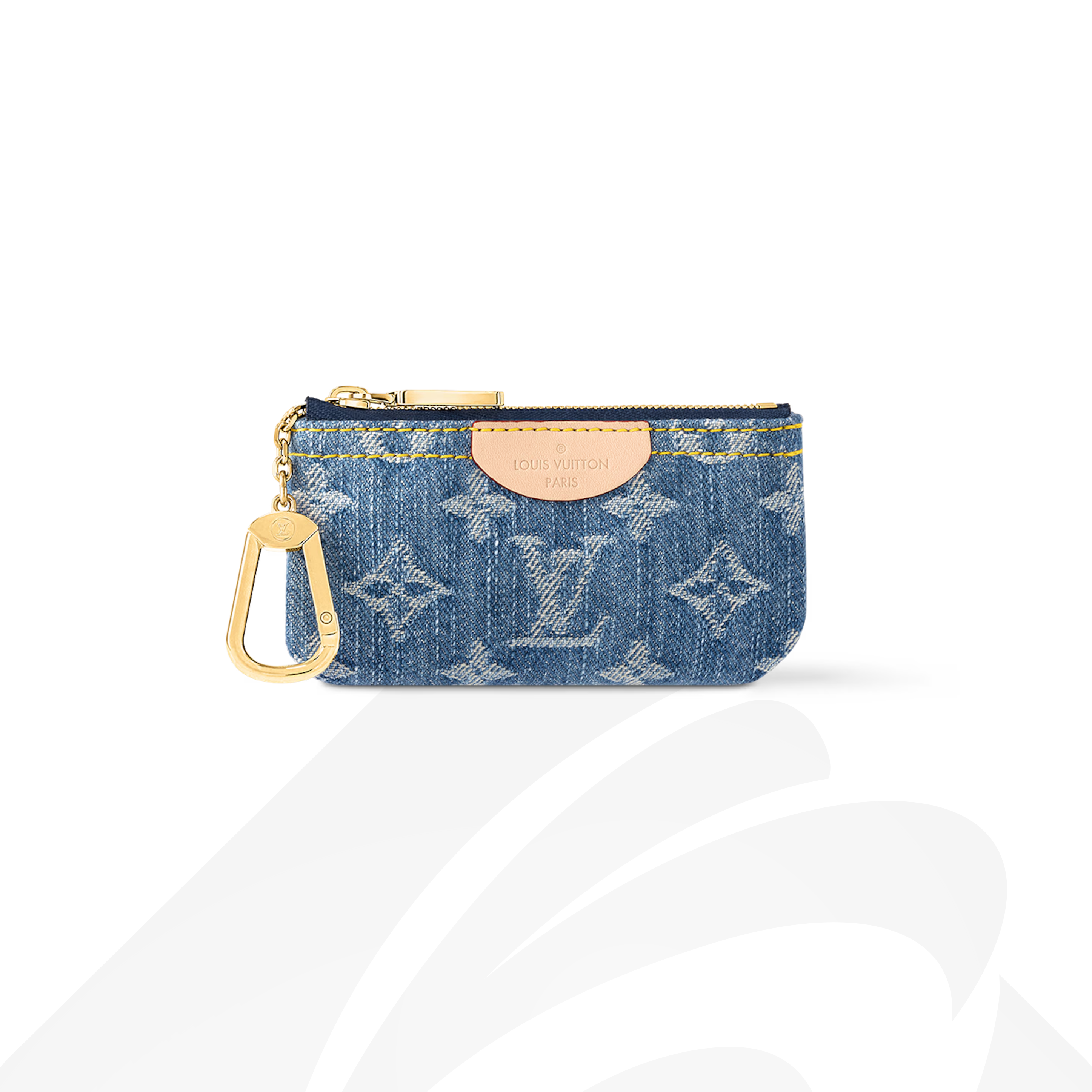 ルイ・ヴィトン LV リミックス カードキーケース ポシェット・クレ  素材:レザー 色:モノグラム・ブルーデニム