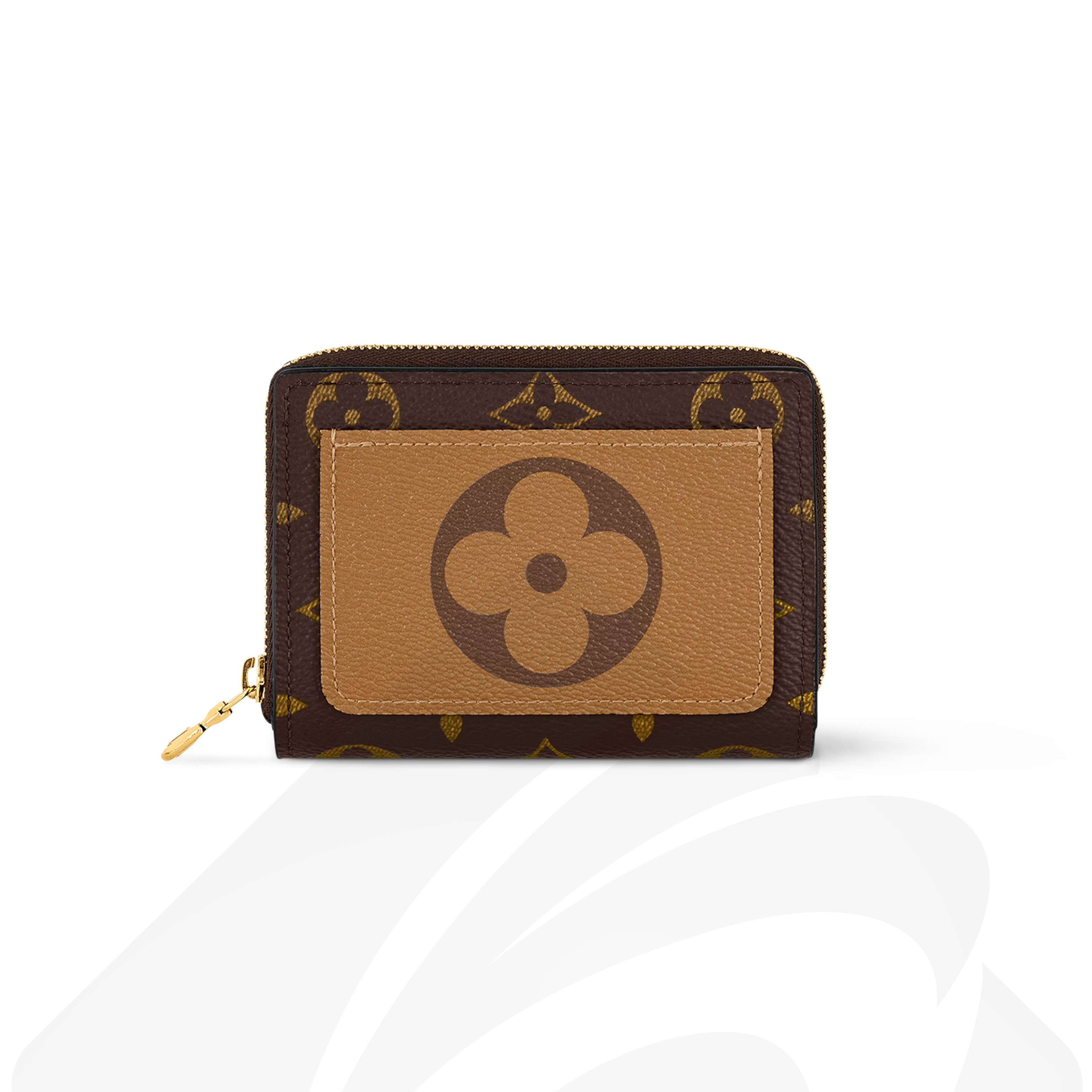 ルイ・ヴィトン ポルトフォイユ・ルー 素材:モノグラム・キャンバス、モノグラム・リバース キャンバス 色:ブラウン