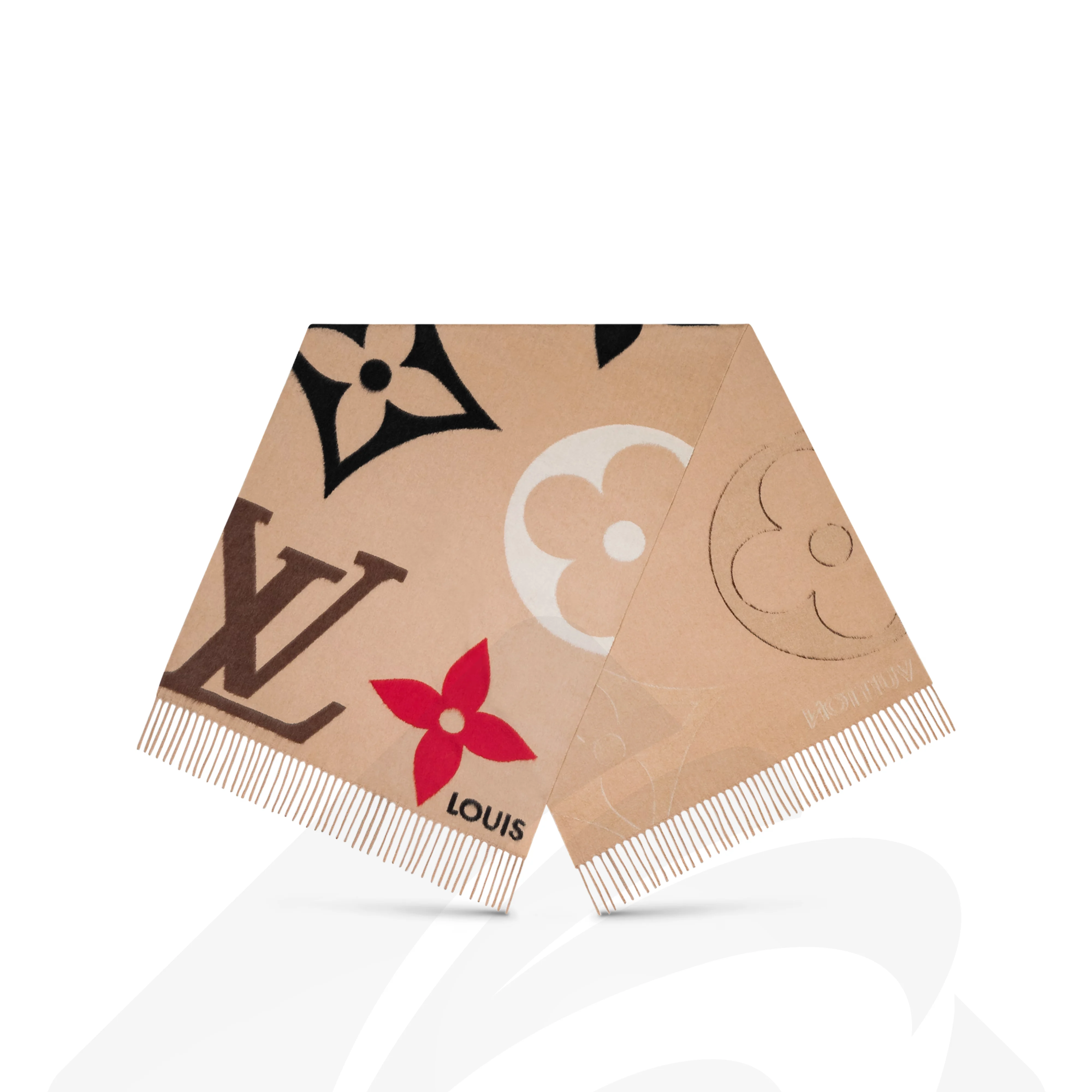 ルイ・ヴィトン マフラー・ジ アルティメット 素材:カシミア50%
ウール50% 色:ベージュ