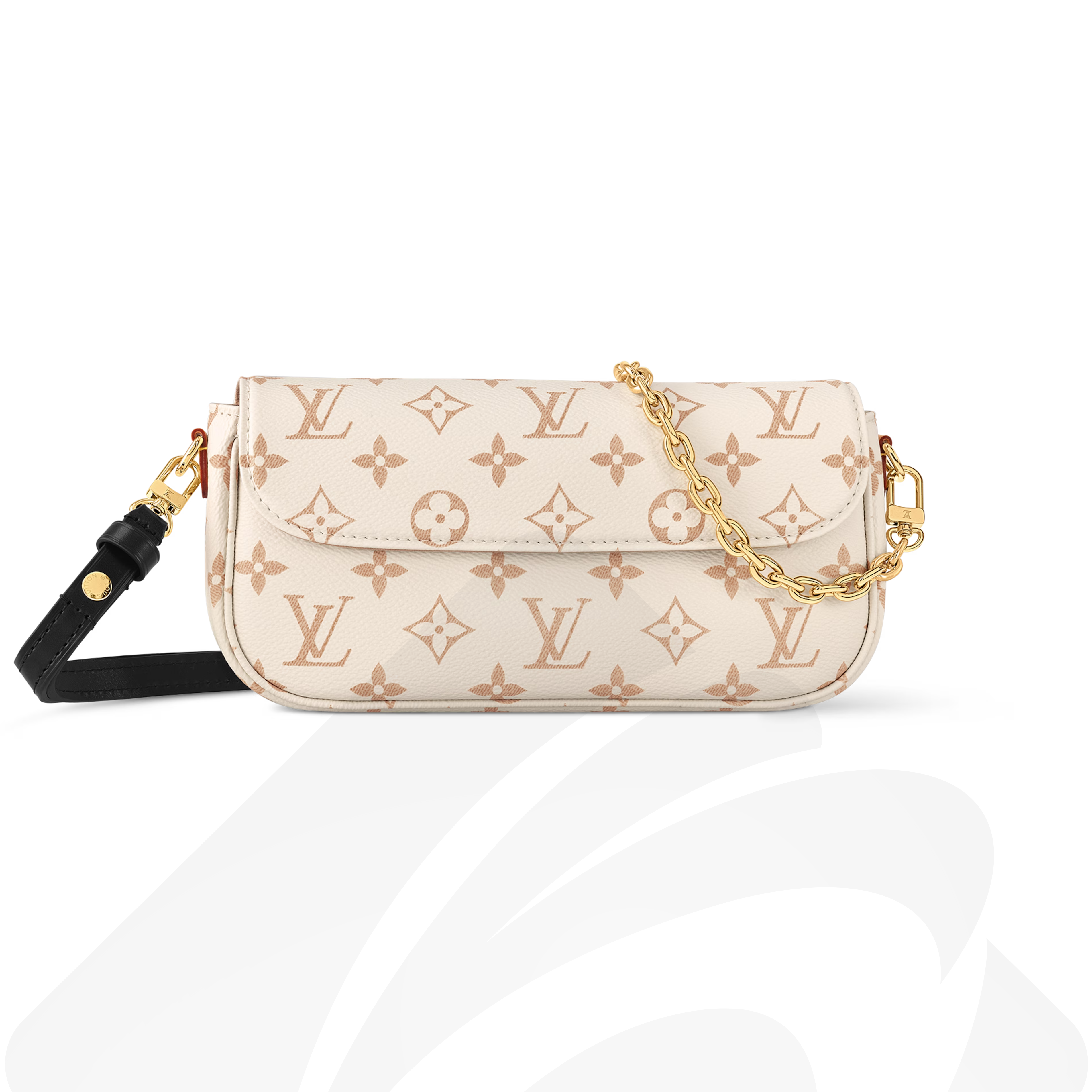 ルイ・ヴィトン ウォレット オン チェーン・アイビー 素材:モノグラム・デュンヌ キャンバス 色:ベージュ
