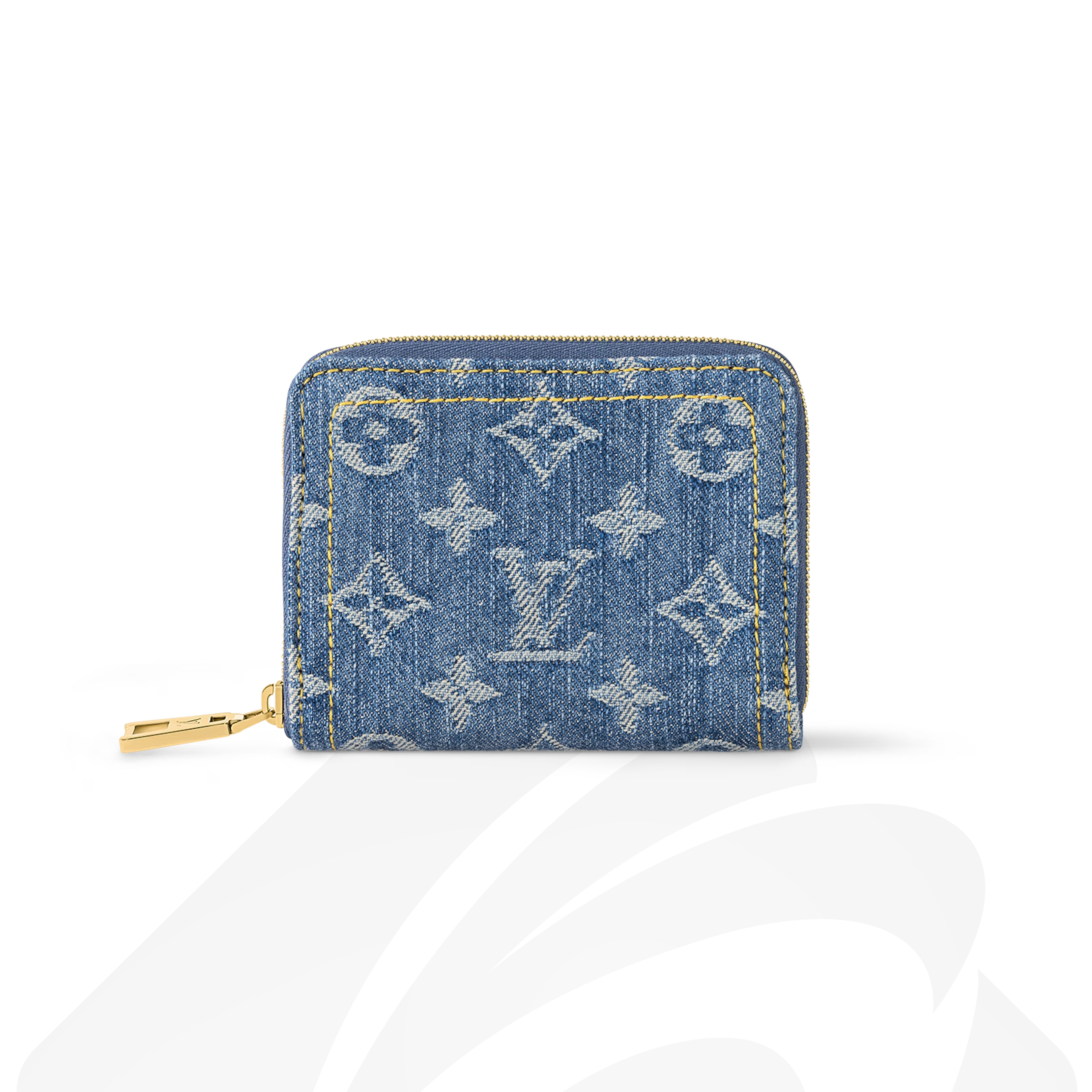 ルイ・ヴィトン ジッピー・コイン パース 素材:GOTS(オーガニックテキスタイル世界基準)認証コットンのモノグラム・デニム 色:ブルーデニム