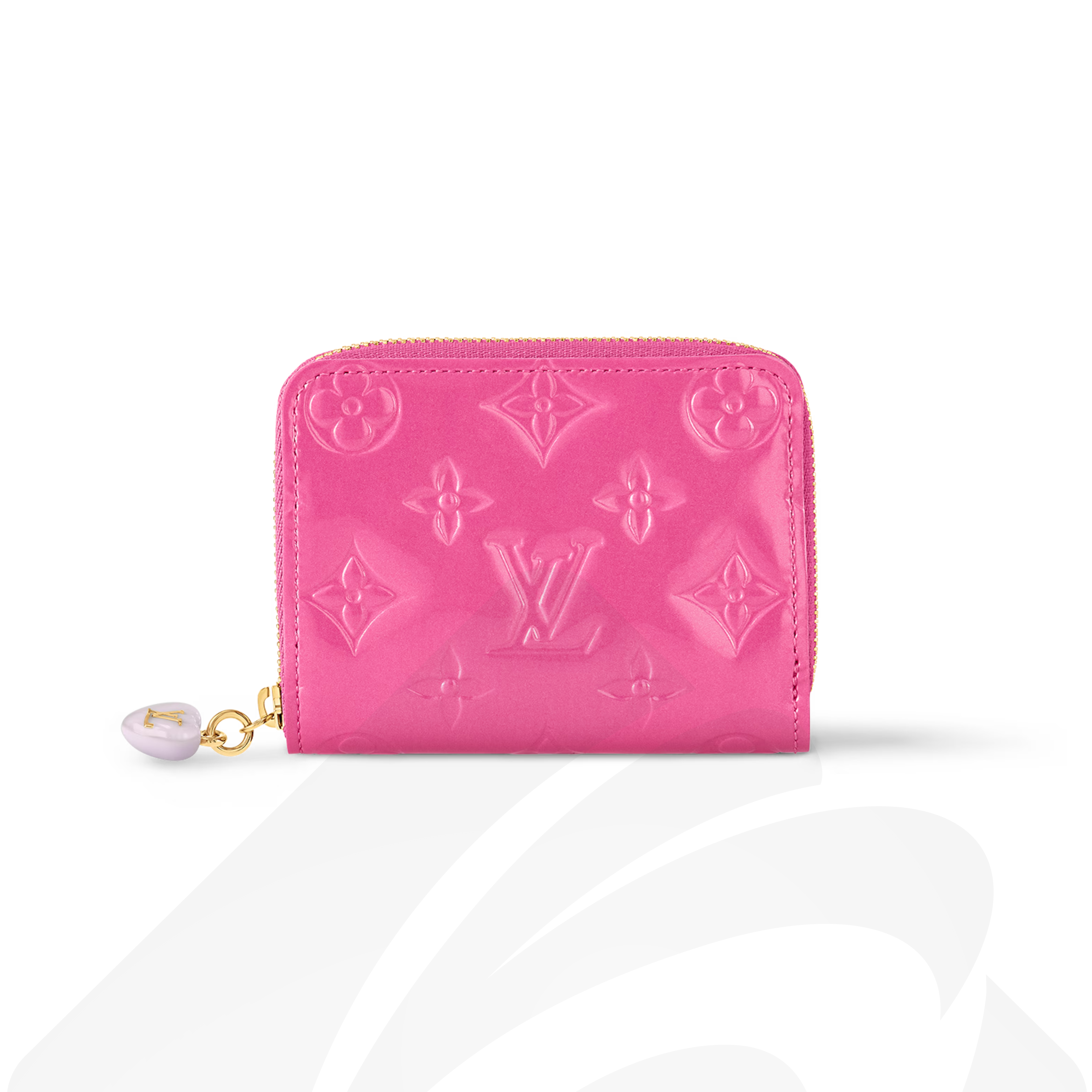 ルイ・ヴィトン ジッピー・コイン パース 素材:エンボス加工を施したモノグラム・ヴェルニ レザー( 色:ネオンピンク