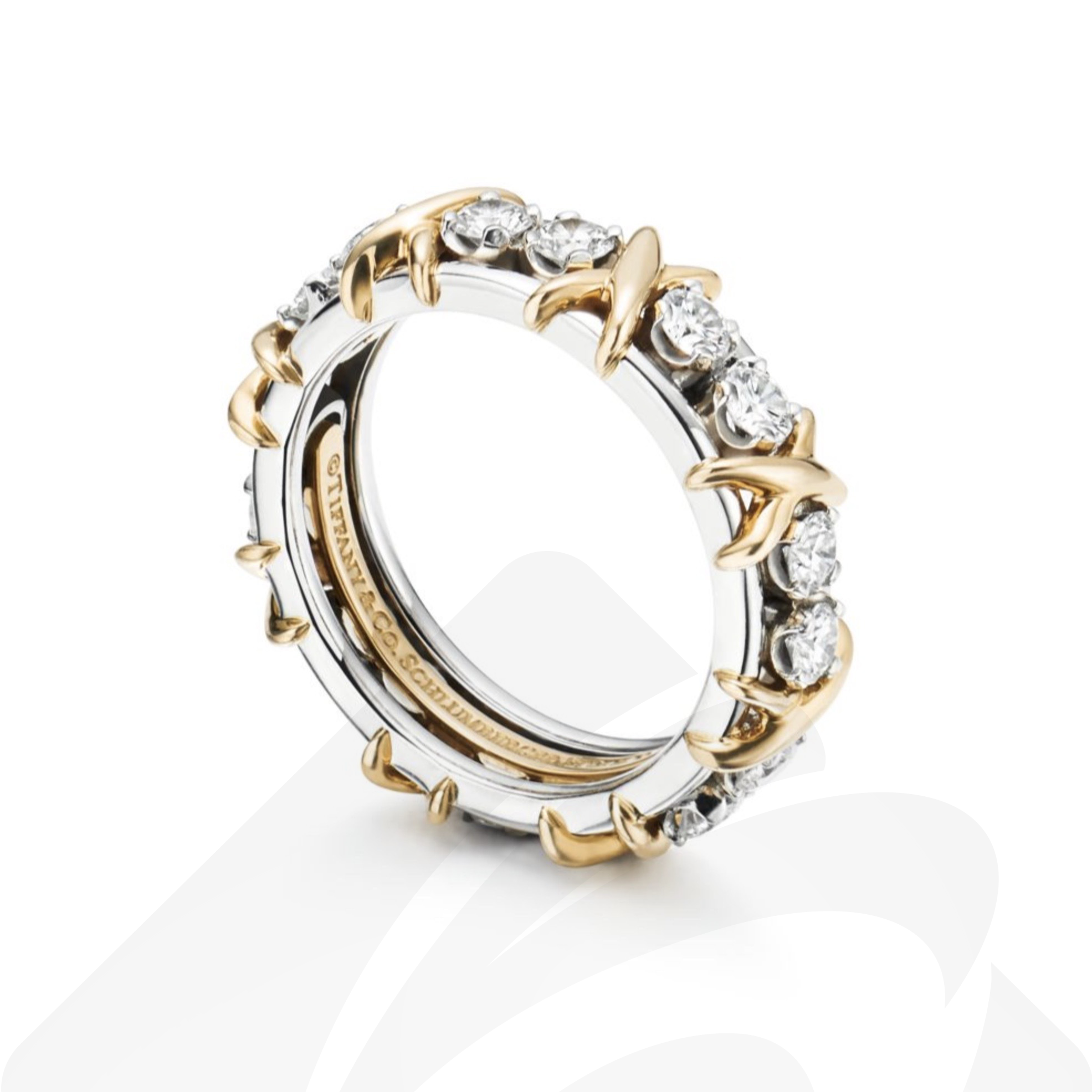 ティファニー ジャン・シュランバージェ 16 ストーン リング 素材:プラチナ、18Kゴールド、ダイヤモンド 色:--