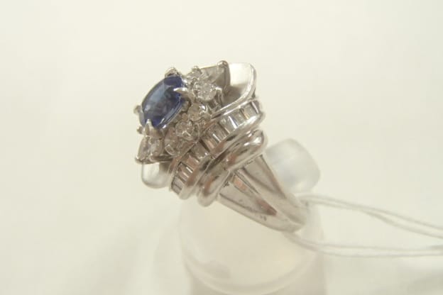 Pt900 サファイア　13.4g 1.16ct 0.94ct 