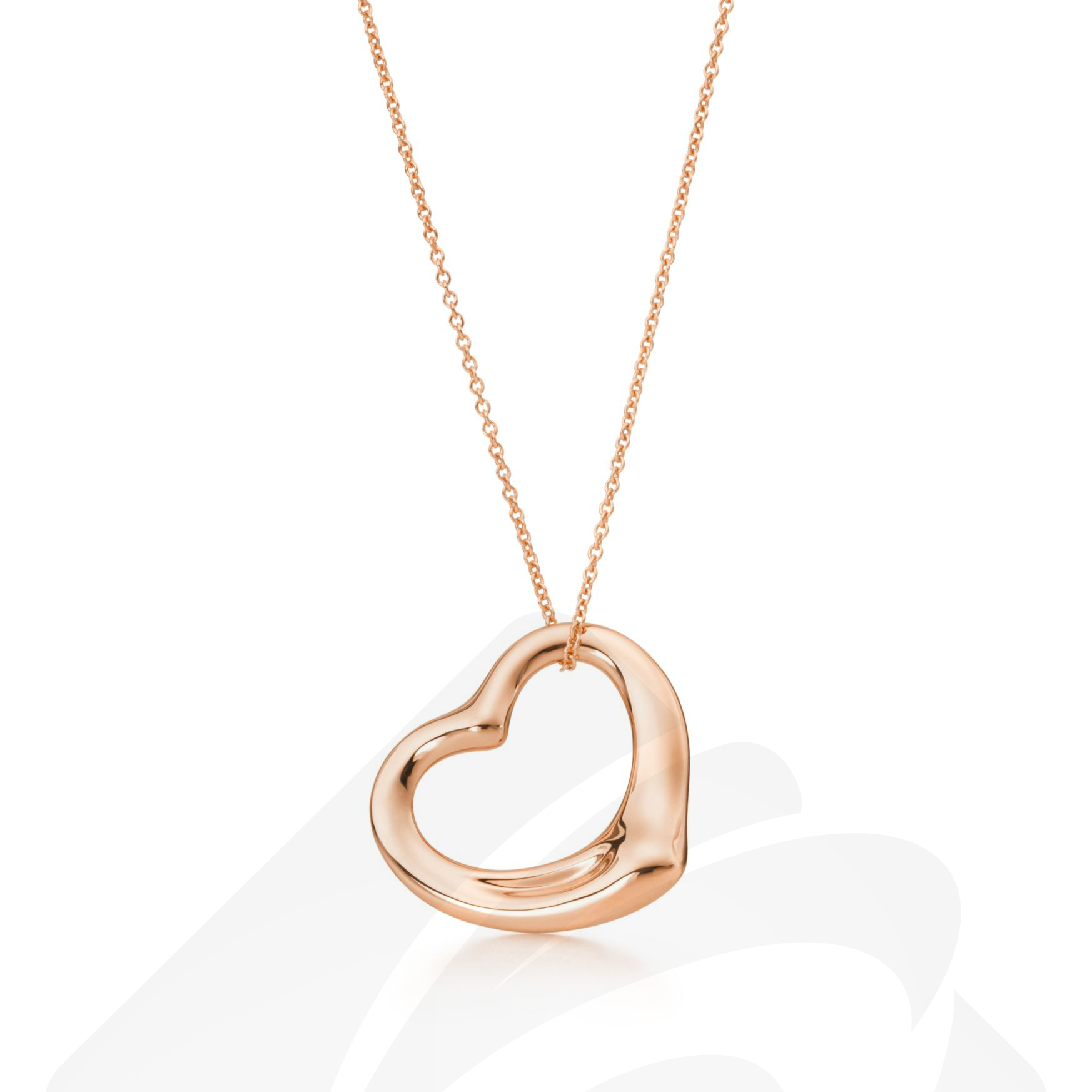 ティファニー オープン ハート ペンダント  素材:18K ローズゴールド 色:--