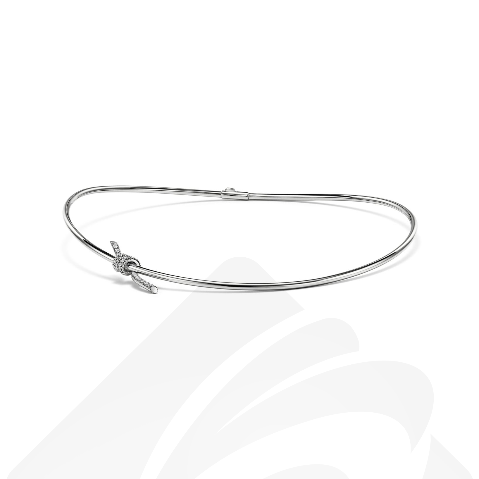 ティファニー ネックレス  素材:18K ホワイトゴールドにラウンド ブリリアント ダイヤモンドをセッティング 色:--