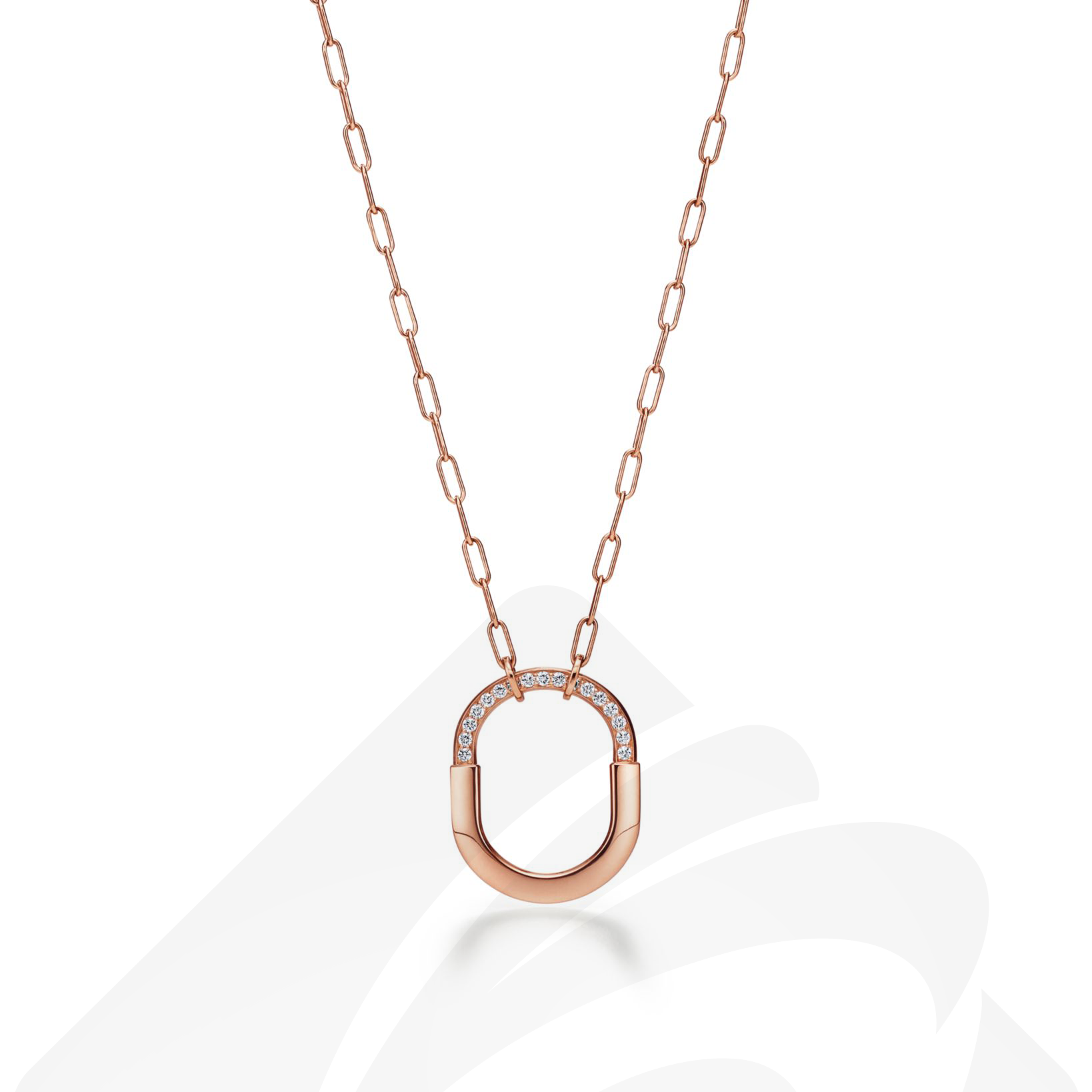 ティファニー ペンダント  素材:18K ローズゴールドにラウンド ブリリアント ダイヤモンドをセッティング 色:--