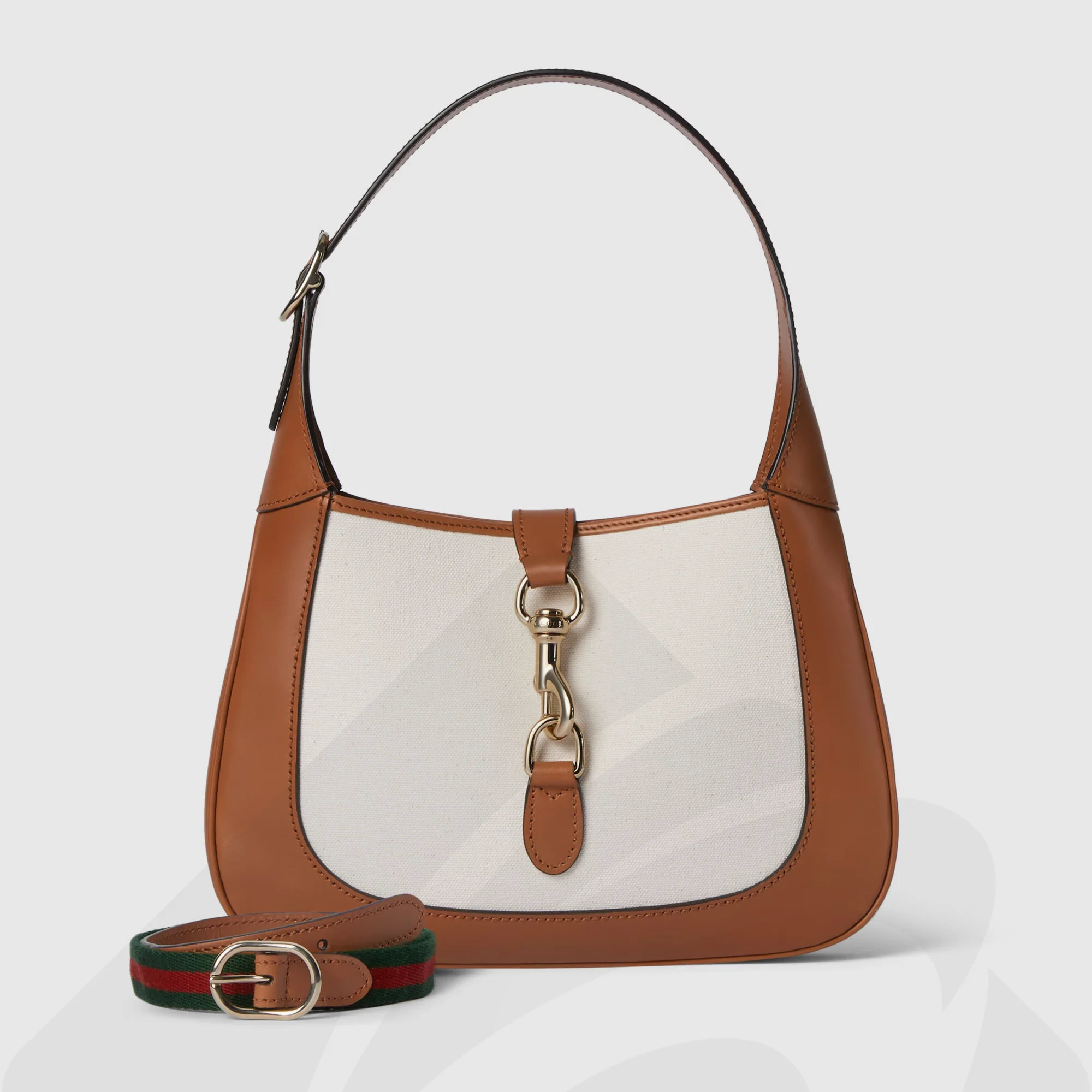 グッチ グッチ ジャッキースモール ショルダーバッグ 素材:ホワイトキャンバス 色:ホワイト