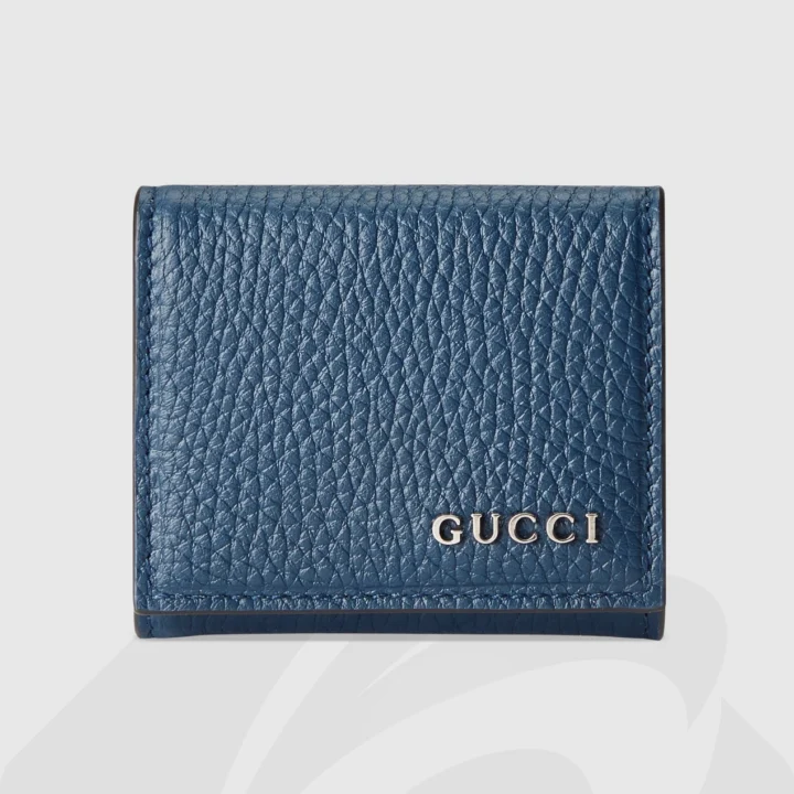 グッチ GUCCI ロゴ コインケース  素材:レザー 色:ブルー