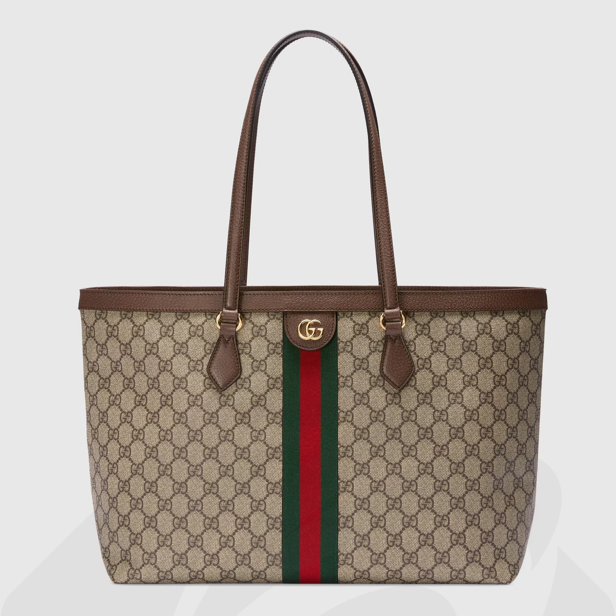 グッチ オフィディアGG ミディアム トートバッグ 素材:GGスプリーム キャンバス 色:ベージュ