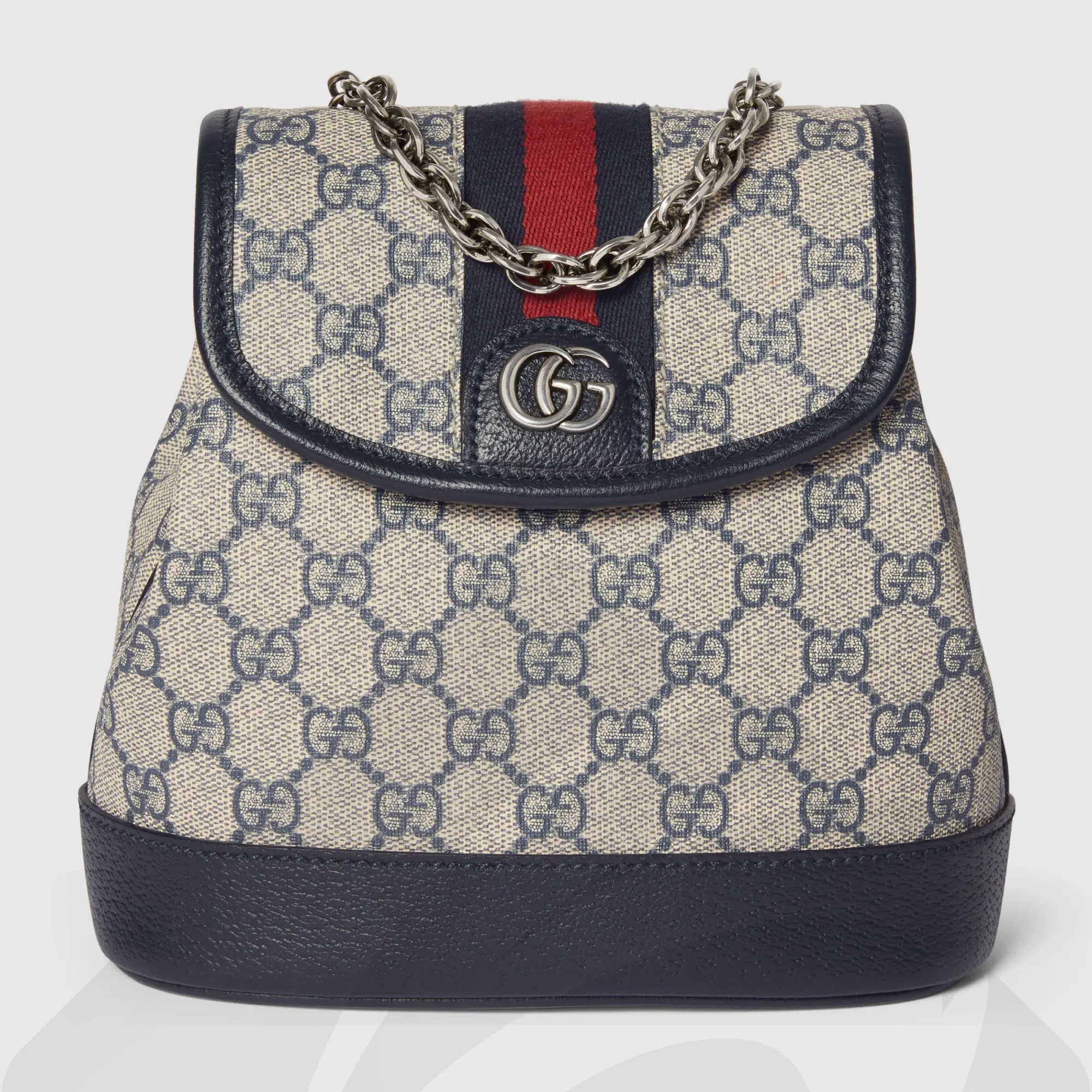 グッチ オフィディア ミニバックパック 素材:GGスプリーム キャンバス 色:ベージュ&ブルー