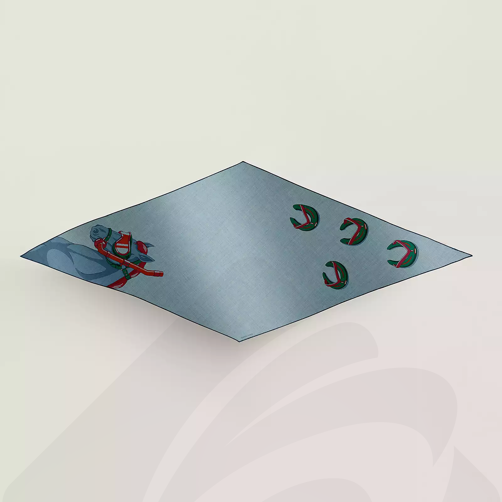 エルメス ロザンジュ 《バン・ドゥ・ミニュイ》 素材:カシミヤ 70% 絹 30% 色:・シエル・シネ / ヴェール・エムロード / ブルー
・エトゥープ / オレンジ / ブルー・グリ
・グリ・シネ / グレー / アントラシト