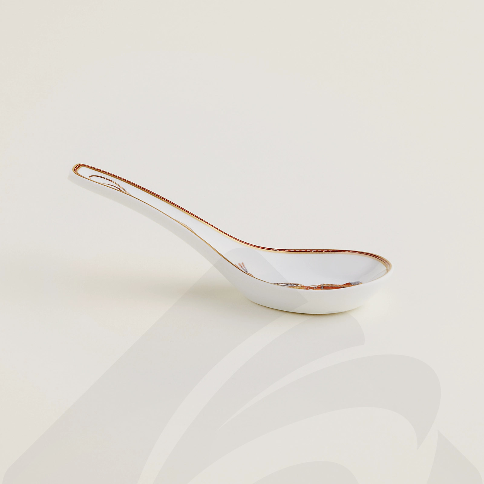 エルメス スープスプーン 〈シュヴァルドリアン〉 素材:ポーセリン 色: