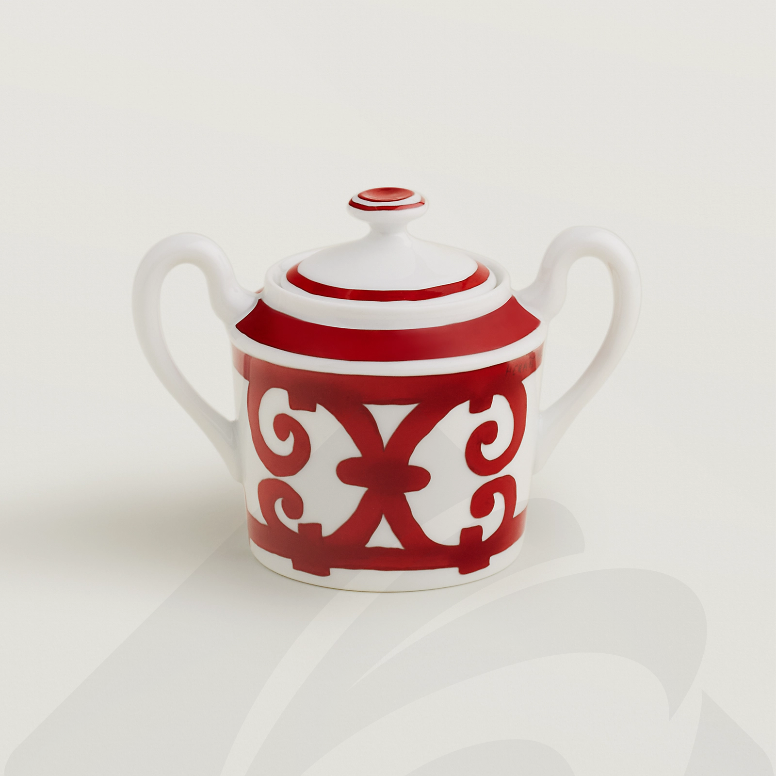 エルメス シュガーポット 〈ガダルキヴィール〉 素材:ポーセリン 色: