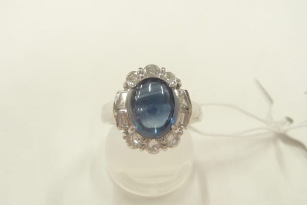 Pt900　サファイアリング　9.8ｇ　4.21ct　0.95ct