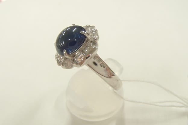 Pt900　サファイアリング　9.8ｇ　4.21ct　0.95ct