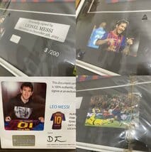 リオネル・メッシ LIONEL MESSI 直筆サイン バルセロナ ユニフォーム 3200 ホログラフ付 額入り