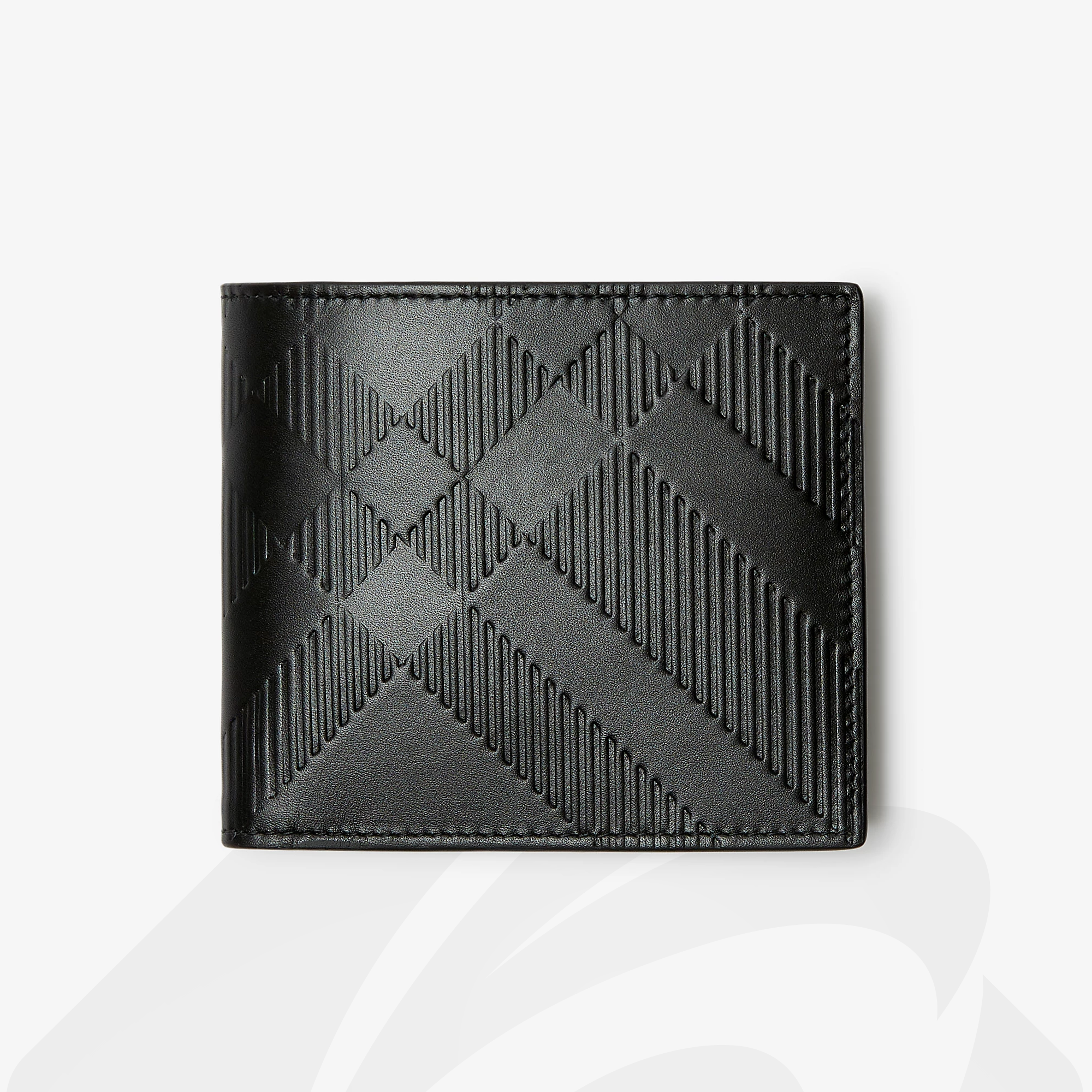 バーバリー チェック バイフォールド コインウォレット 素材: 色:ブラック