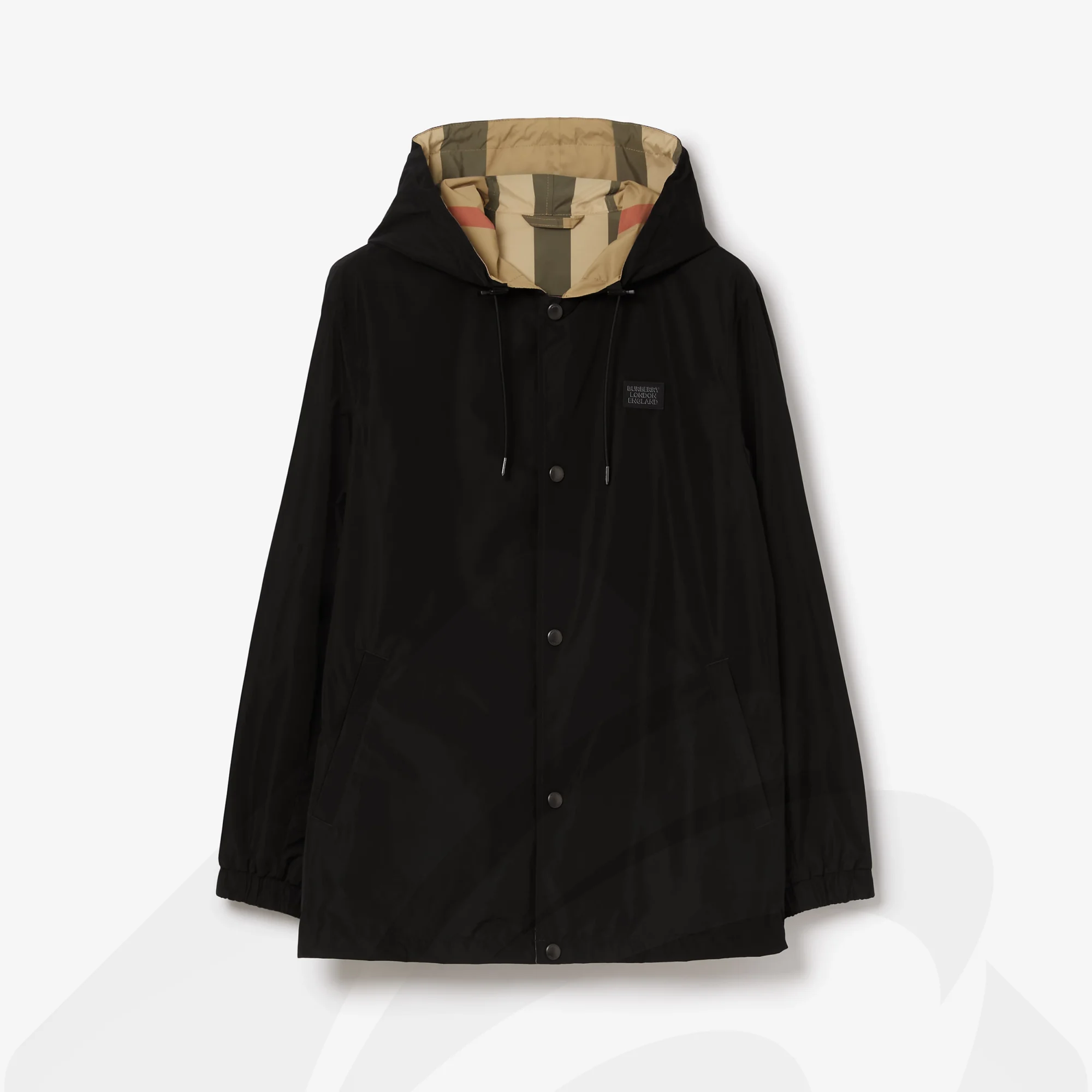 バーバリー リバーシブル チェック ジャケット  素材: 色:ブラック／チェック